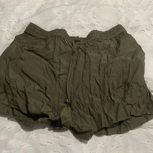 Green shorts with front pockets size medium